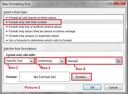 conditional formatting