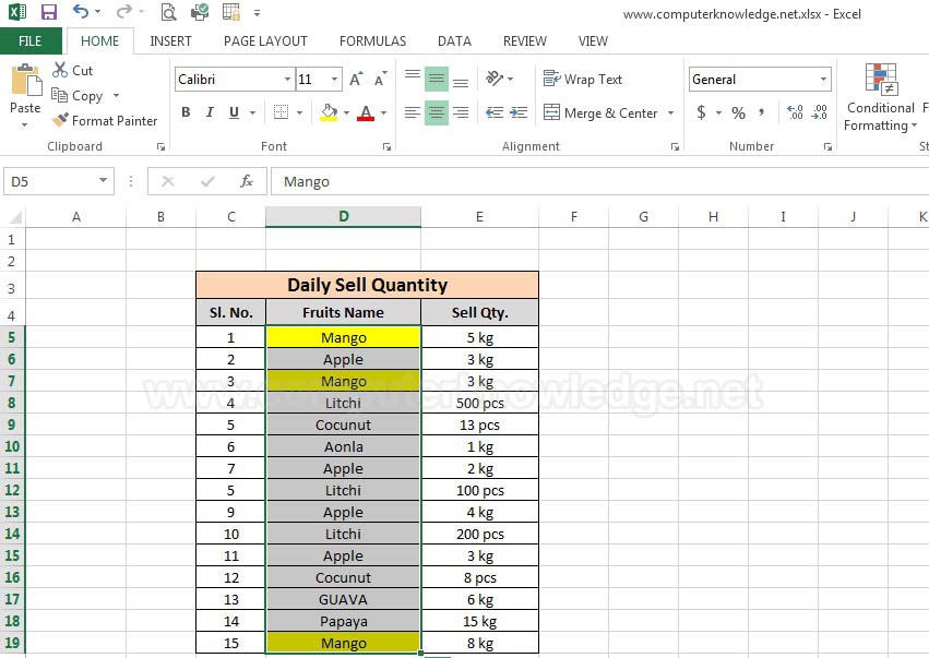 conditional formatting