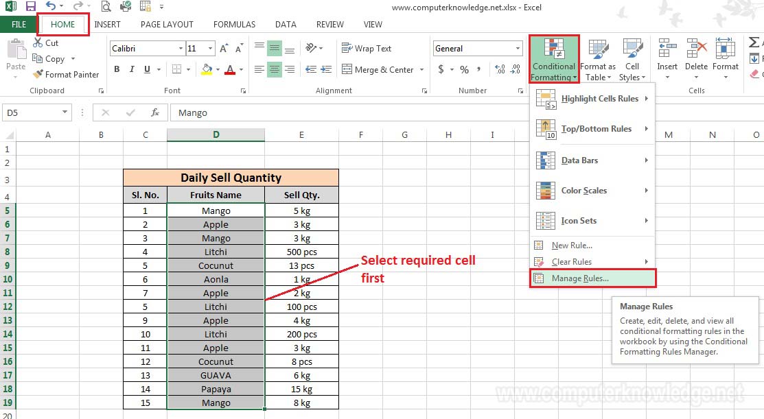 conditional formatting