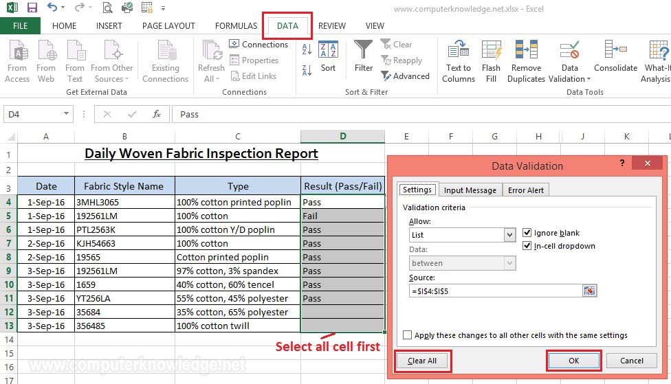 conditional formatting